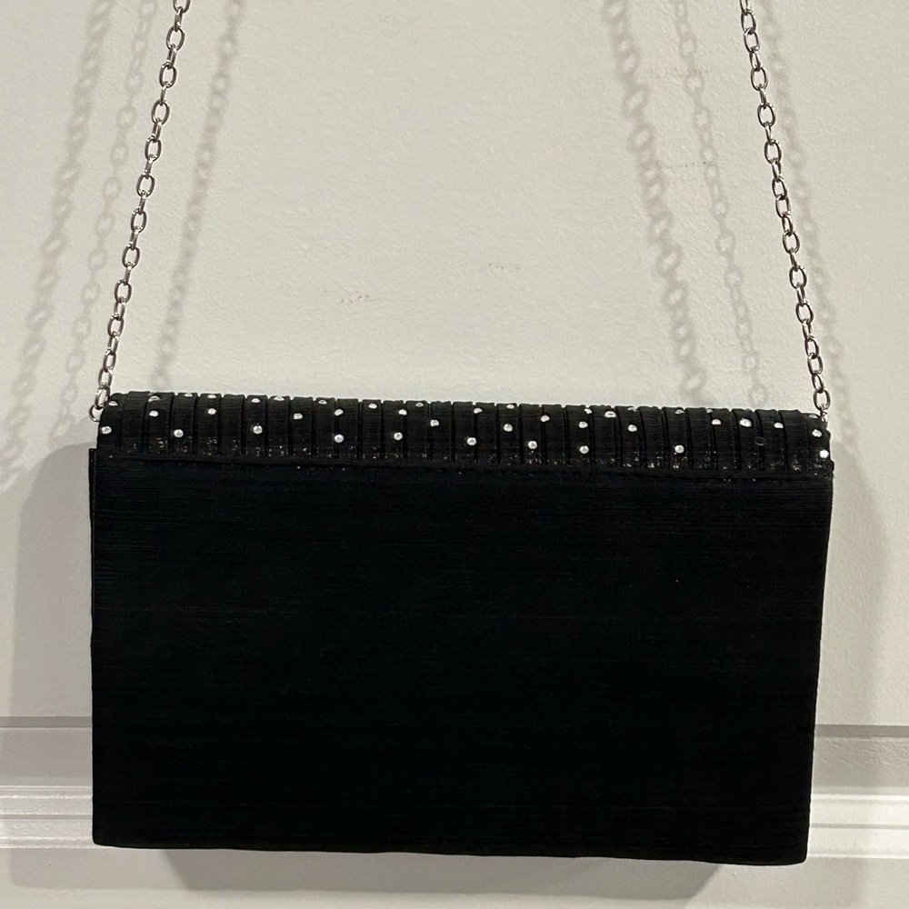 Elegant Black Rhinestone Clutch - Picture 4 of 8